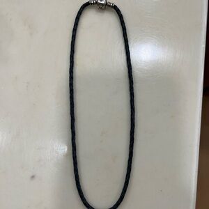 Elegant Black Braided Necklace